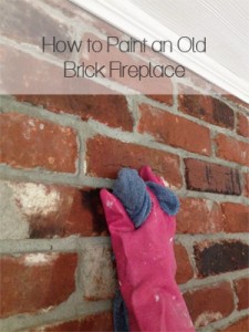 How to Paint an Old  Brick Fireplace