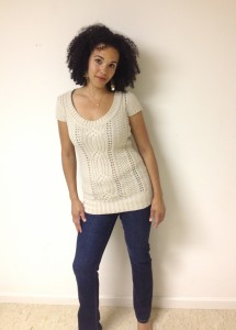 Chunky sweaters need something to break up the "chunky"