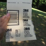 Used 150-grit "FINE" sandpaper