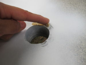 Filled with ample wood filler.
