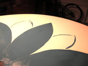 thrift diving painted patio table