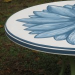 The white on the edges of the table give it definition.