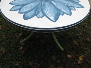 Flower petals on a table! Love it.