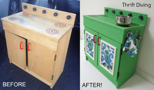 Wooden Play Kitchen Makeover!