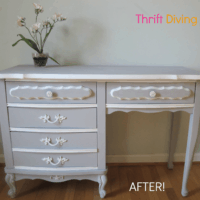French Provincial Desk Makeover