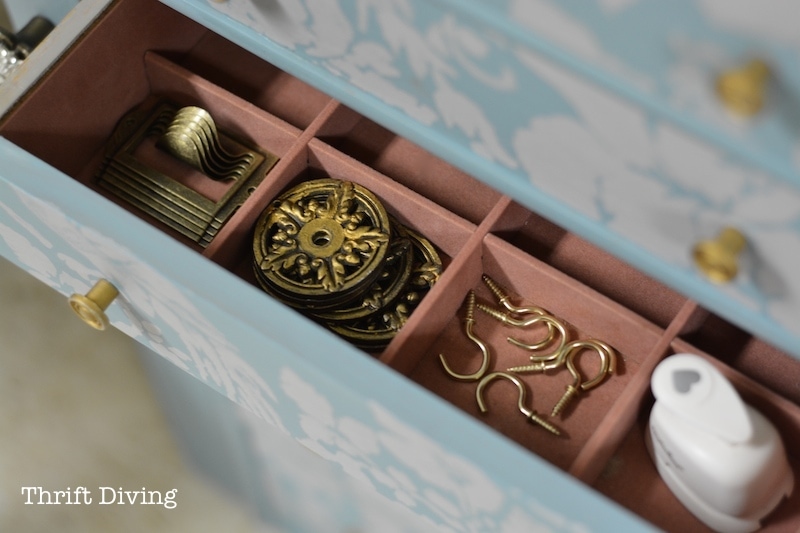 Get Organized Turn an Old Jewelry Box into a DIY Craft Organizer Thrift Diving Blog